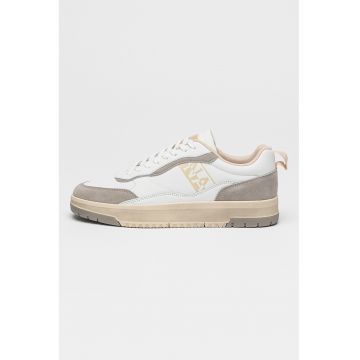 Pantofi sport de piele cu garnituri de piele intoarsa