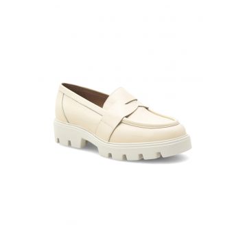 Mocasini dama -  377917 - Piele naturala - Bej
