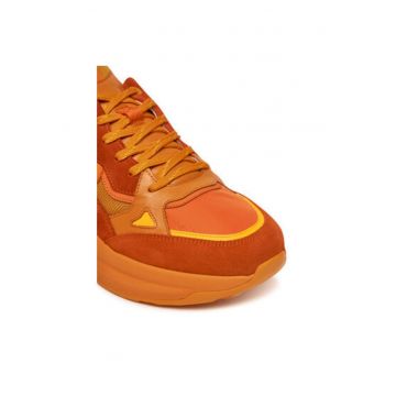 Pantofi sport barbati - 12522505 -  Piele naturala - Portocaliu