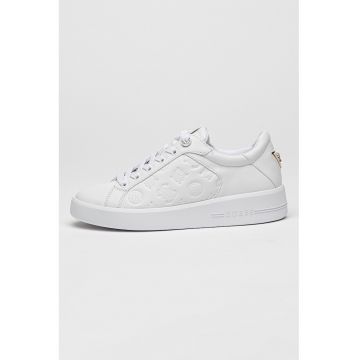 Pantofi sport din piele ecologica cu logo stantat