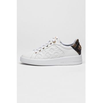 Pantofi sport din piele ecologica cu logo stantat