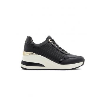 Pantofi sport wedge de piele ecologica Gradskiy