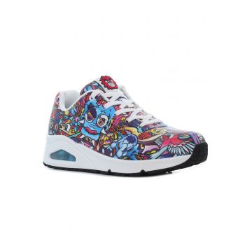 Pantofi sport  Uno - Color Doodle pattern pentru femei Mărime: