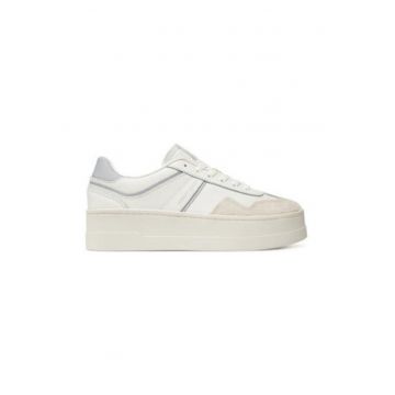 Pantofi sport flatform din piele