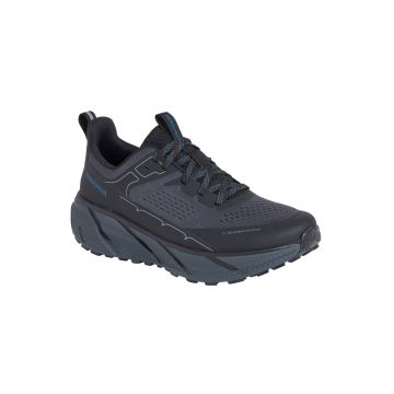 Pantofi trekking barbati  piele ecologica/plasa - negru