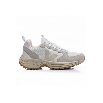 Tenisi barbati  piele naturala - alb cu bej