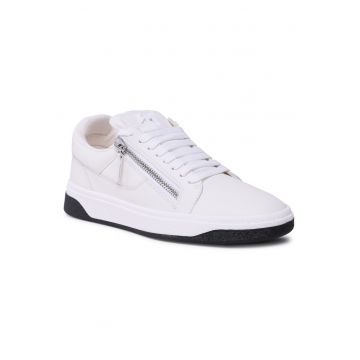Tenisi barbati -  piele naturala - alb