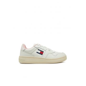 Tenisi dama -  piele naturala - alb - design versatil