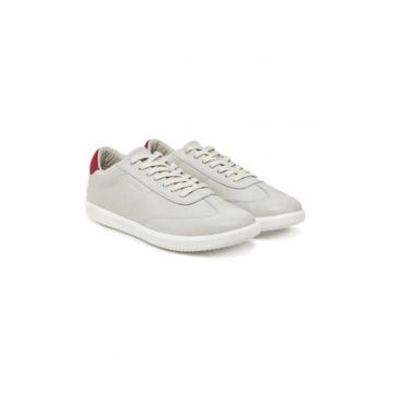 Tenisi  gri din piele naturala