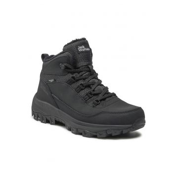 Ghete trekking barbati -  piele naturala - negru -