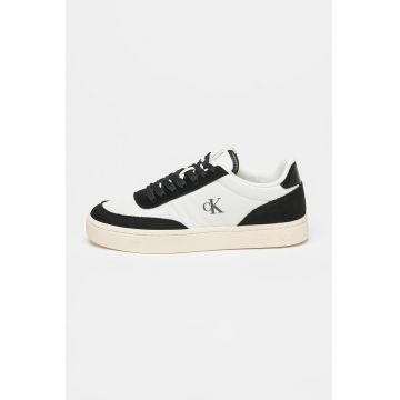 Pantofi sport de piele intoarsa cu garnituri de piele