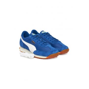 Tenisi barbati -  piele naturala - albastru -