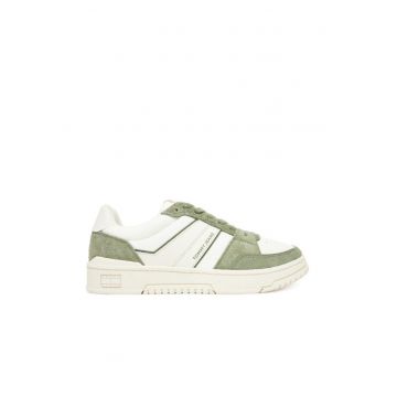 Tenisi  piele naturala - alb/verde - Alb/Verde