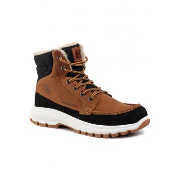 Ghete trekking barbatesti -  piele naturala - durabile - maro -
