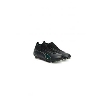 Pantofi de fotbal barbati -  material sintetic - negru/verde