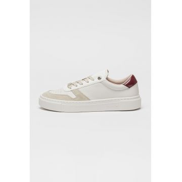 Pantofi sport cu sireturi si insertii din piele intoarsa Cupsole