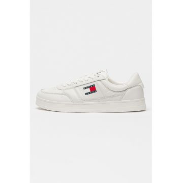 Pantofi sport de piele cu segment frontal perforat