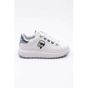 Pantofi sport din piele cu detaliu logo