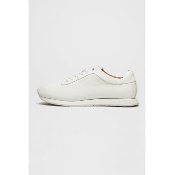 Pantofi sport din piele cu model uni