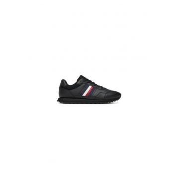Pantofi sport pentru barbati -  piele naturala - negru -