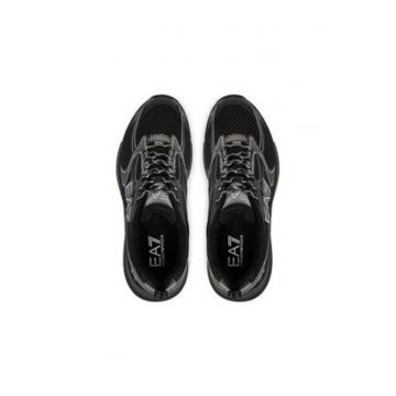 Tenisi barbatesti - Emporio Armani  piele ecologica - negru