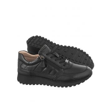 Tenisi dama 9-23701-41-03F -  Piele naturala - Negru