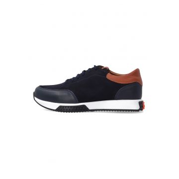 Adidasi barbatesti granat din nubuc natural