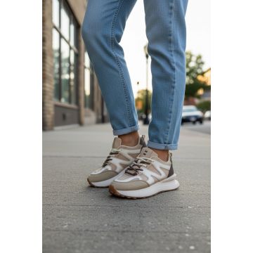 Adidasi dama casual bej cu maro  R01