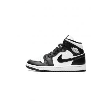 Pantofi sport barbati -  Air Jordan 1 Mid Panda - alb-negru - materiale de inalta calitate