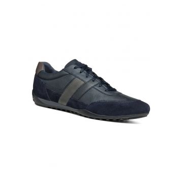 Pantofi sport barbati  Wells - confortabili - respirabili - piele intoarsa - textil - albastra