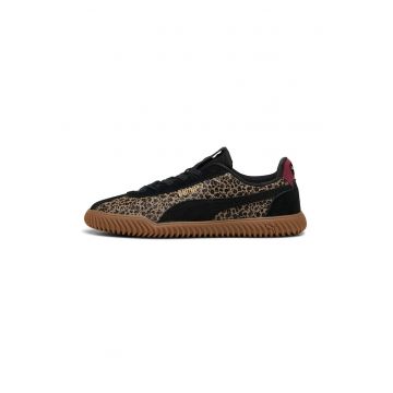 Pantofi sport Club Kayzer din piele cu garnituri animal print