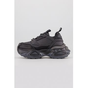 Pantofi sport demiwedge de piele ecologica cu aspect masiv Drive