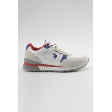 Pantofi sport din piele cu garnituri din piele intoarsa