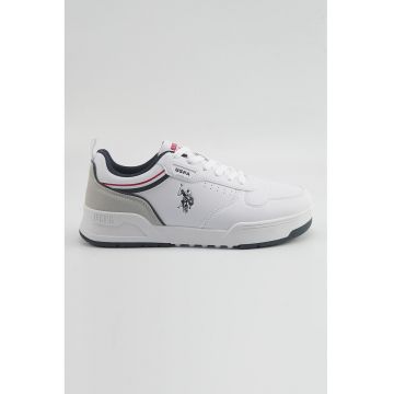 Pantofi sport din piele ecologica cu detaliu logo