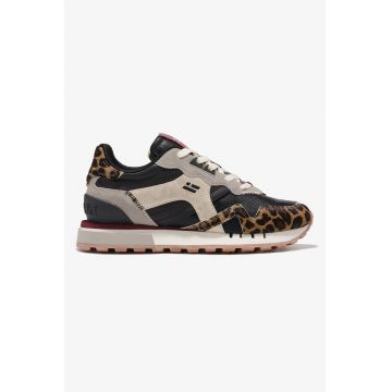 Pantofi sport low-cut cu model animal print