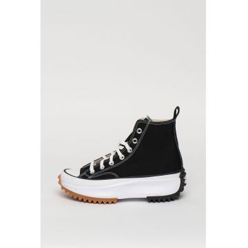 Tenisi inalti unisex cu talpa flatform Run Star Hike - Alb - Negru