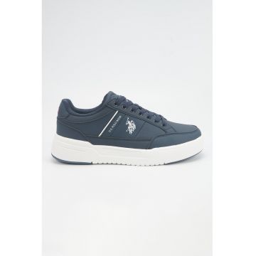 Pantofi sport din piele ecologica cu detaliu logo