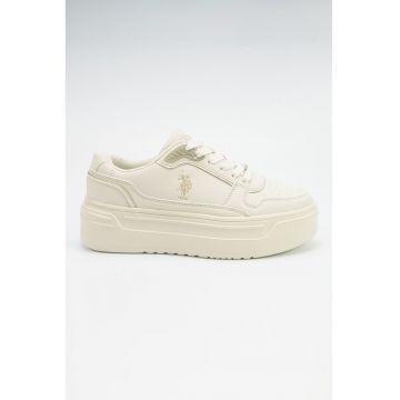 Pantofi sport din piele ecologica cu talpa flatform