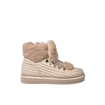 Pantofi sport flatform din piele