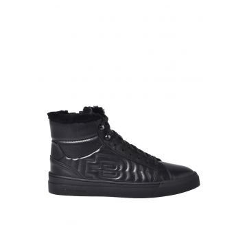Pantofi sport high-cut din piele