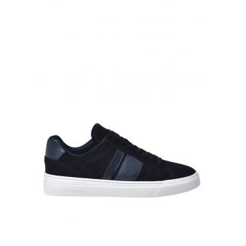 Pantofi sport low-cut de piele intoarsa cu insertii de piele