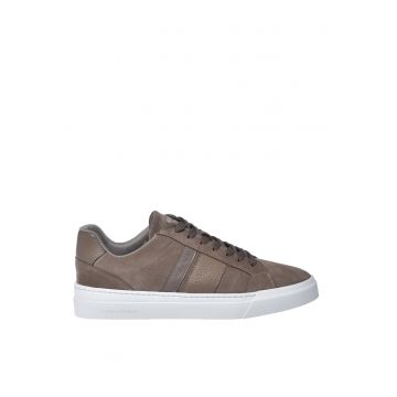 Pantofi sport low-cut de piele intoarsa cu insertii de piele