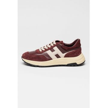 Pantofi sport wedge cu insertii din piele intoarsa Hyperlight