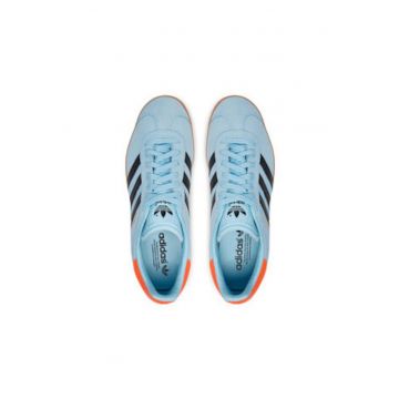 Tenisi din piele cu logo si talpa plata