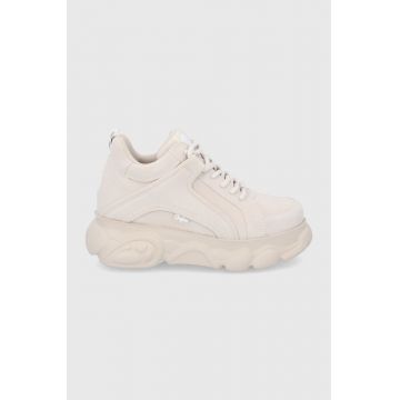 Buffalo sneakers CLD CORIN culoarea bej, cu platforma Buffalo sneakers CLD CORIN culoarea bej, cu platforma