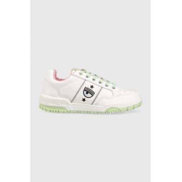 Chiara Ferragni sneakers din piele Cf1 Low culoarea alb