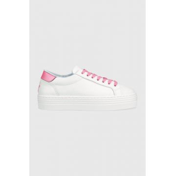 Chiara Ferragni sneakers din piele Tennis Low Calf Eyestar culoarea alb