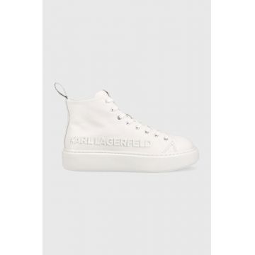 Karl Lagerfeld sneakers din piele MAXI KUP culoarea alb KL62255A