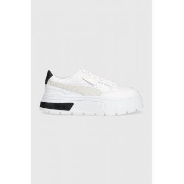 Puma sneakers din piele Mayze Stack Wns culoarea alb 389853