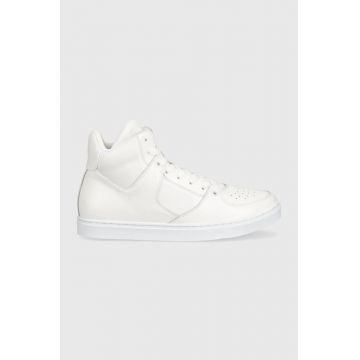 Trussardi sneakers din piele Perlite Basket High culoarea alb